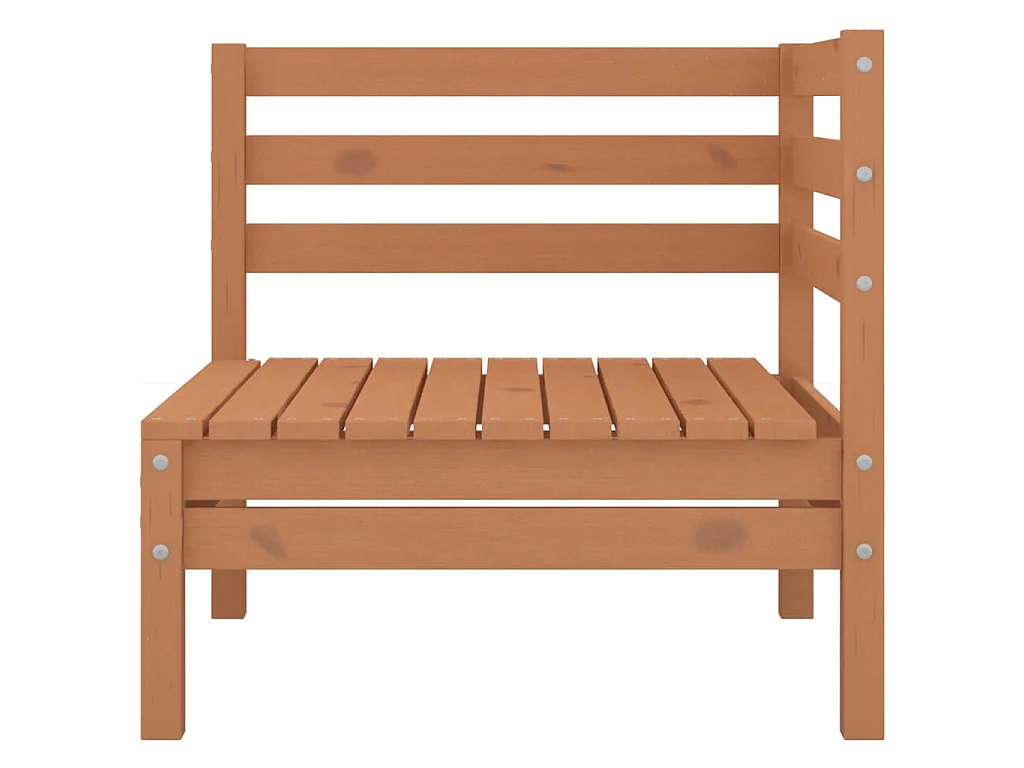 Salon de jardin 4 pcs Bois de pin massif Marron miel