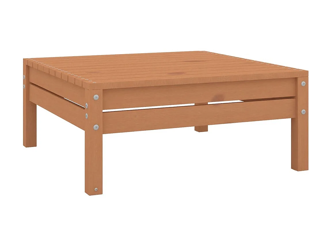 Salon de jardin 4 pcs Bois de pin massif Marron miel