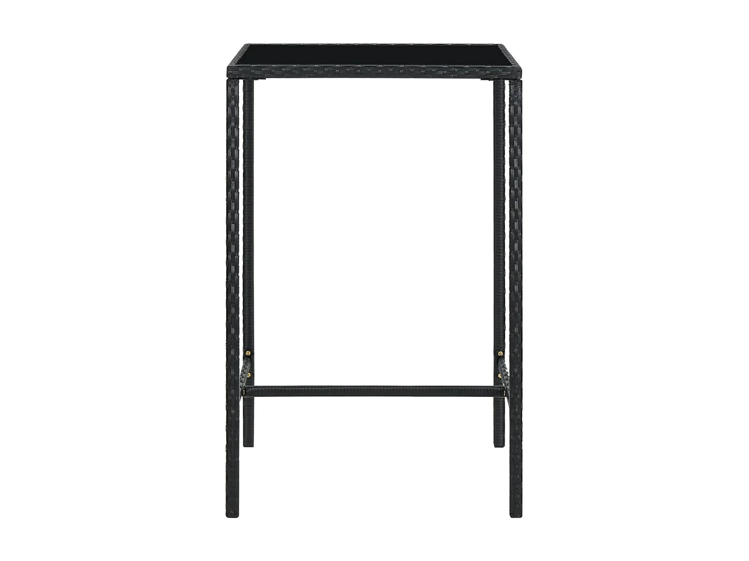 Ensemble de bar de jardin 3 pcs et coussins Résine tressée Noir 12