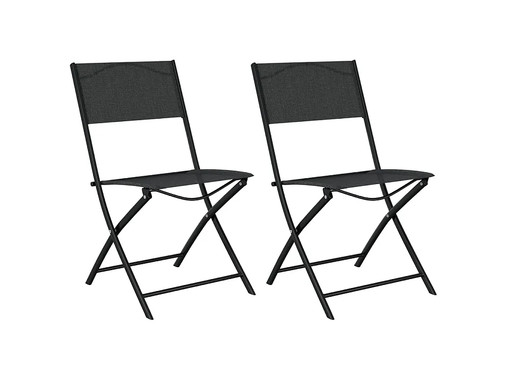 Ensemble de bistro 3 pcs Acier Noir 2