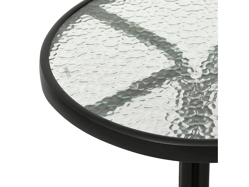 Ensemble de bistro 3 pcs Acier Noir 2