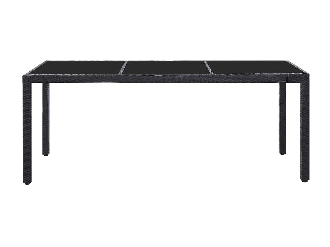 Ensemble à dîner d'extérieur 9 pcs Résine tressée Noir 8