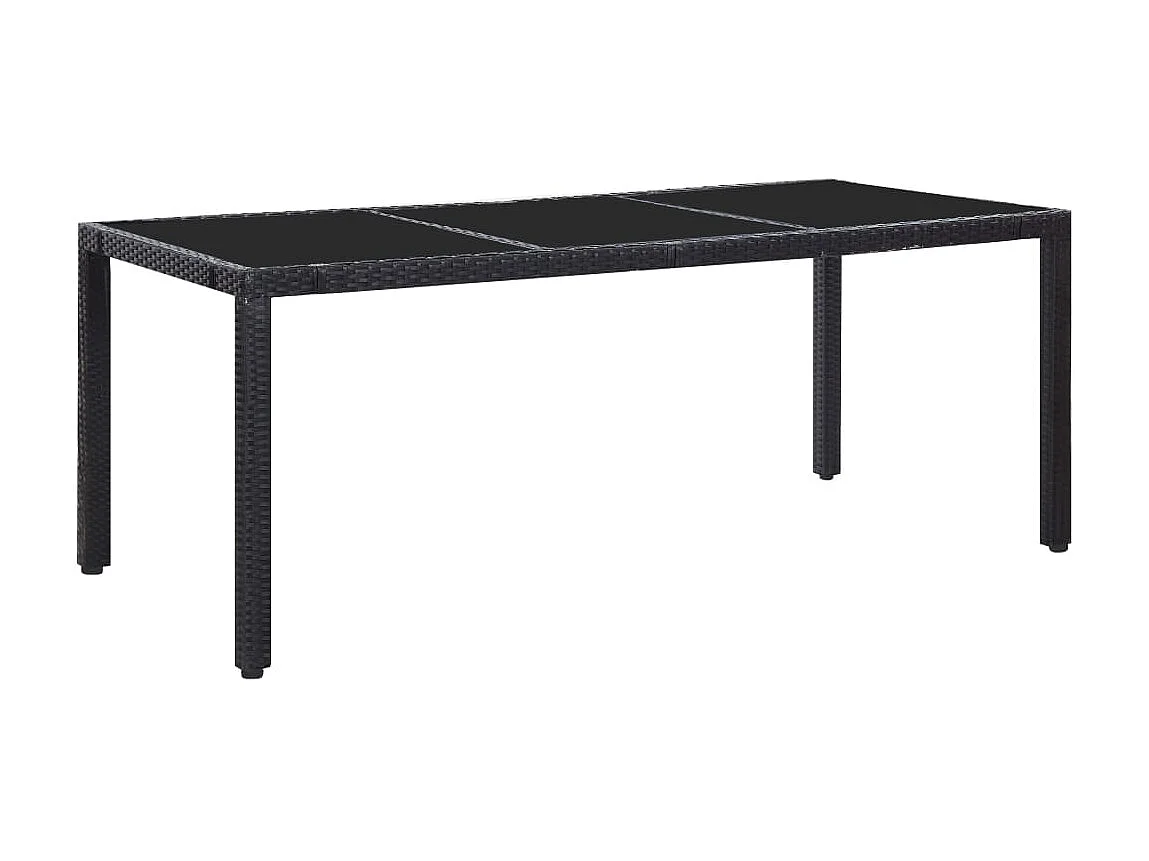 Ensemble à dîner d'extérieur 9 pcs Résine tressée Noir 8