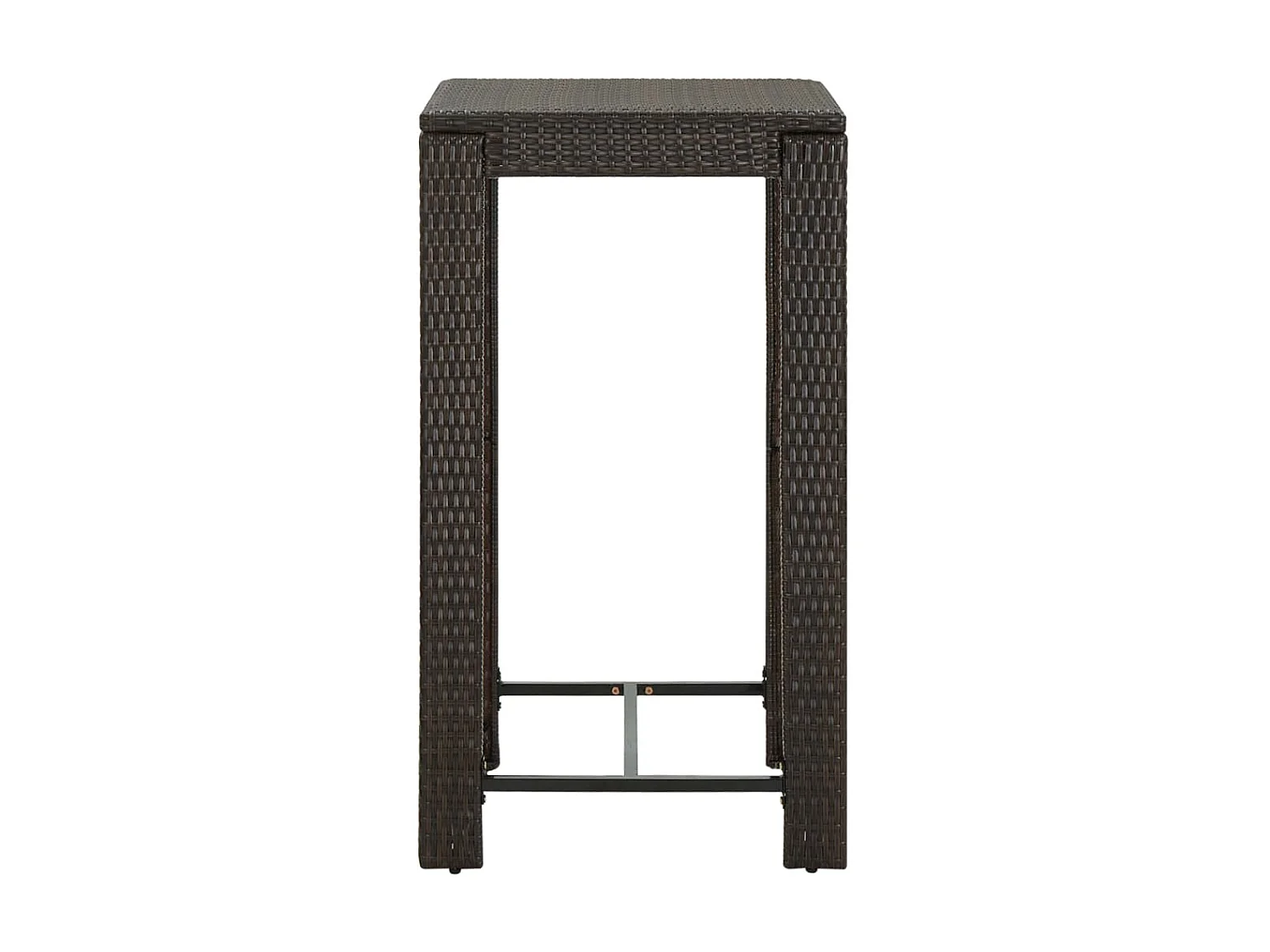 Jeu de bar de jardin 5pcs avec accoudoirs Résine tressée Marron