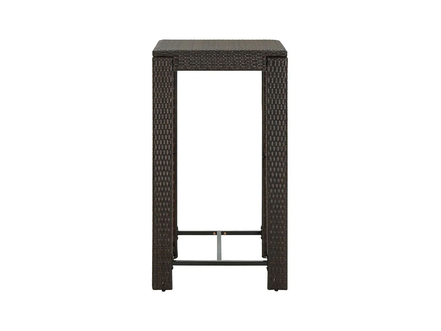 Jeu de bar de jardin 5pcs avec accoudoirs Résine tressée Marron