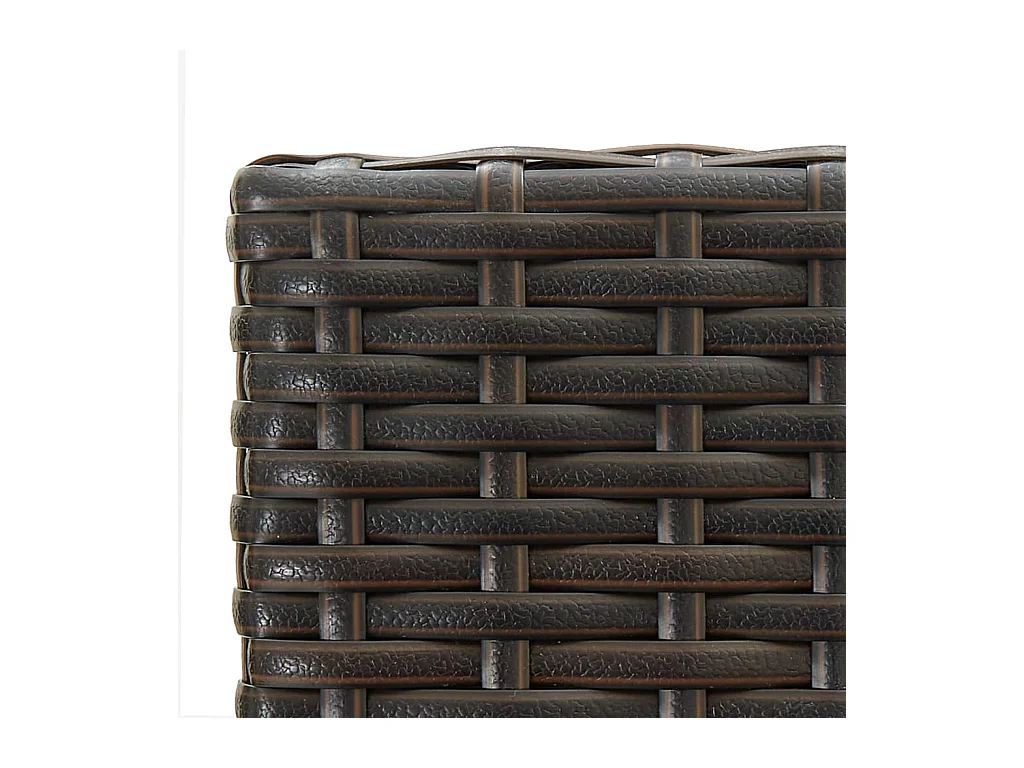 Jeu de bar de jardin 5pcs avec accoudoirs Résine tressée Marron