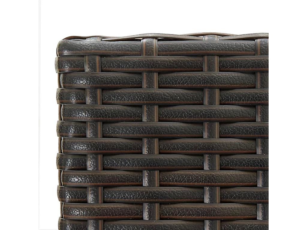 5-delige Tuinbarset met armleuningen poly rattan bruin