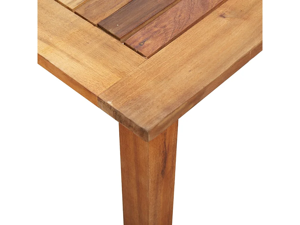 Mobilier à dîner 5 pcs Résine tressée et bois d'acacia Gris