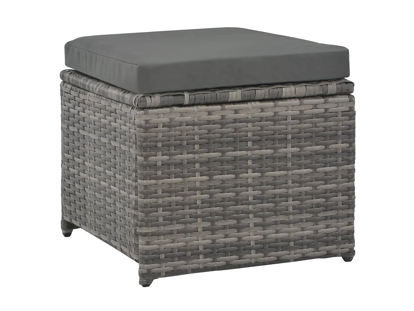 Mobilier à dîner de jardin 7pcs et coussins Résine tressée Gris 6