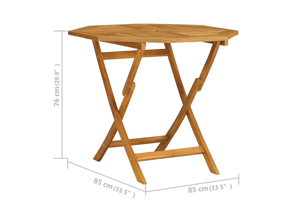 5-delige Tuinset massief teakhout