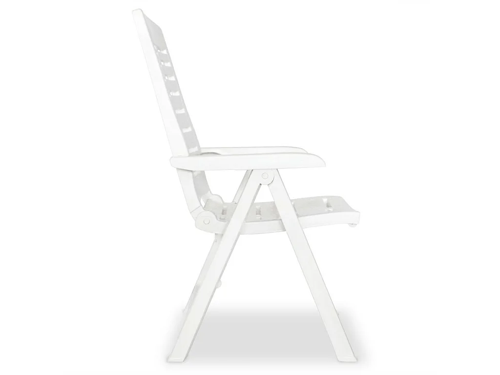 Mobilier à dîner d'extérieur 5 pcs Plastique Blanc 2