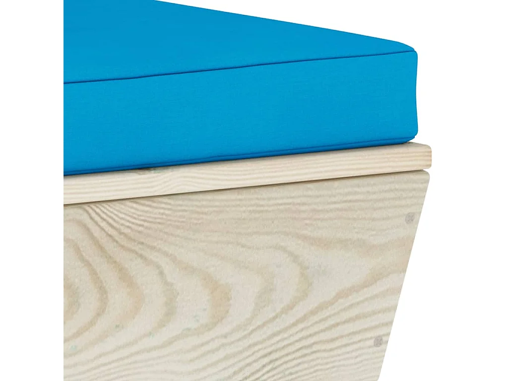 Salon de jardin palette 6 pcs avec coussins Épicéa imprégné 81