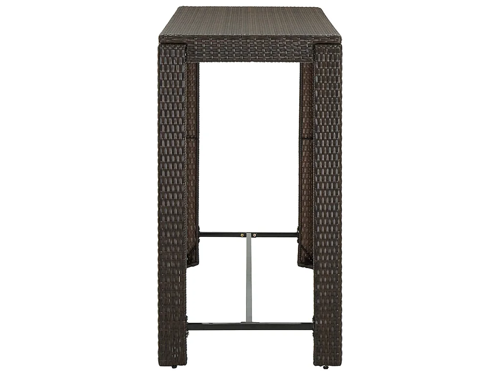 Jeu de bar de jardin 7pcs avec accoudoirs Résine tressée Marron