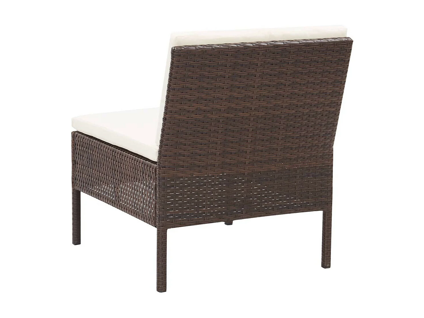 Salon de jardin 5 pcs avec coussins Résine tressée Marron 32