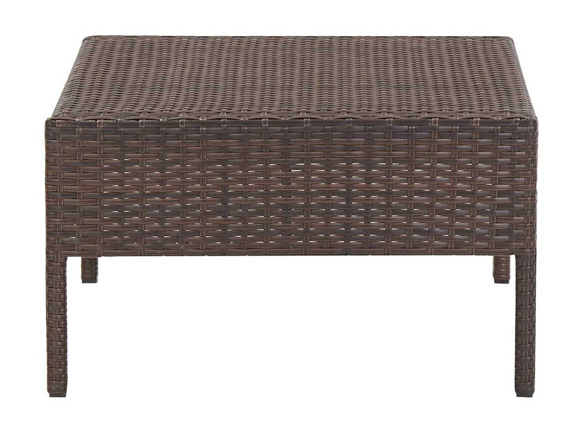 Salon de jardin 5 pcs avec coussins Résine tressée Marron 32