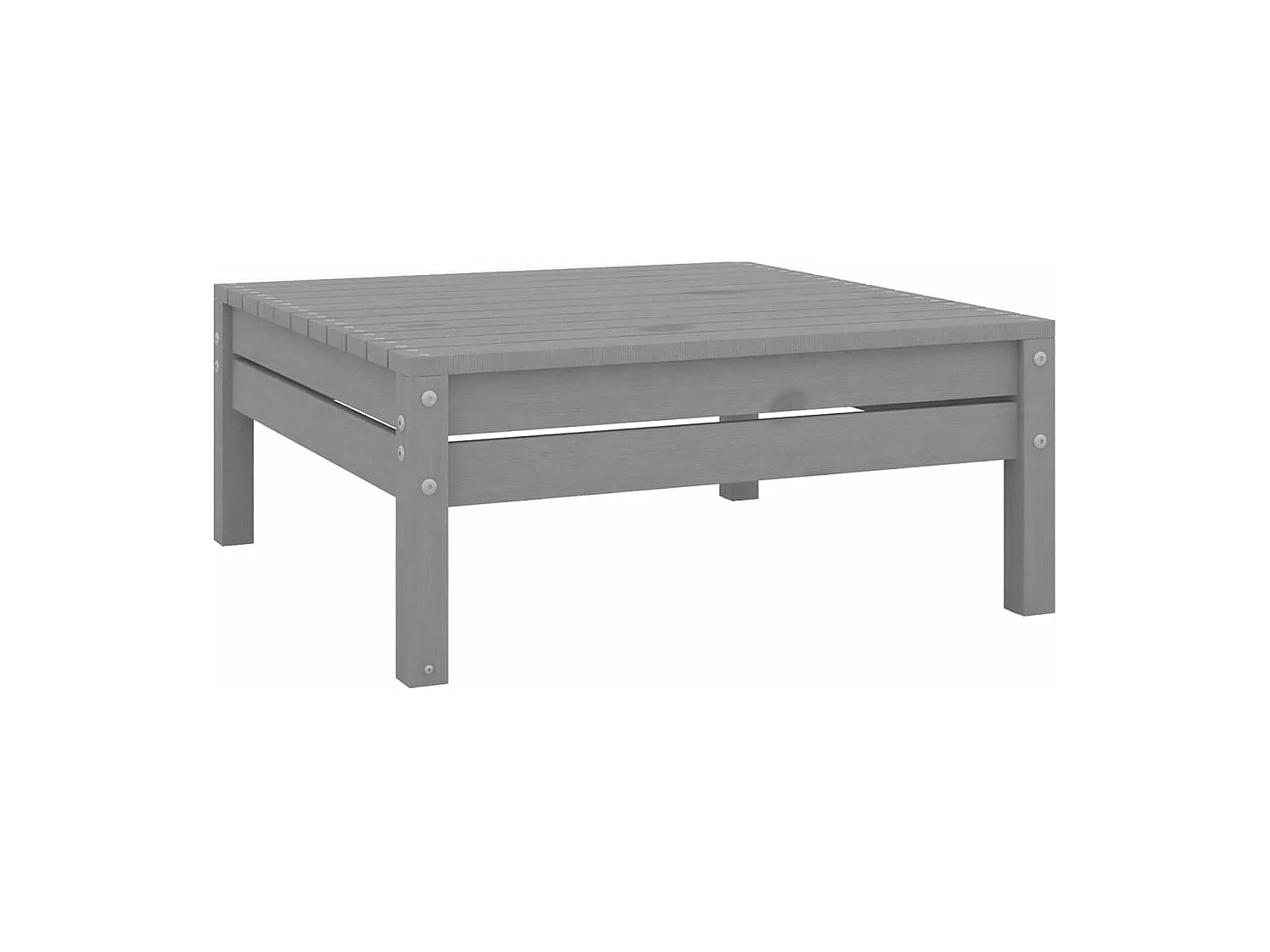 Salon de jardin 3 pcs Gris Bois de pin massif 7