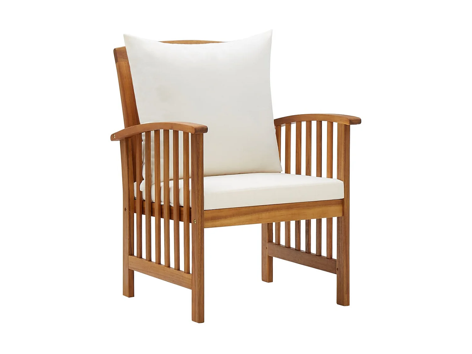 Salon de jardin 5 pcs avec coussins Bois d'acacia solide 8