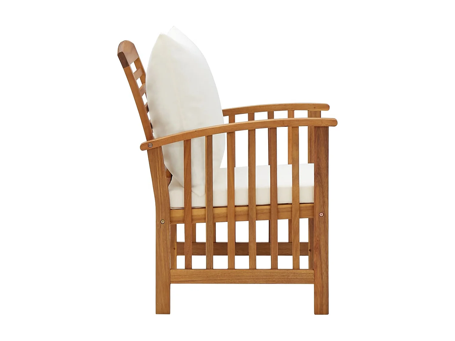 Salon de jardin 5 pcs avec coussins Bois d'acacia solide 8