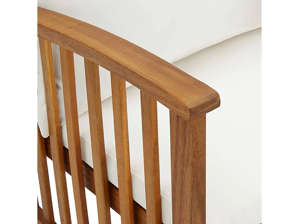 Salon de jardin 5 pcs avec coussins Bois d'acacia solide 8