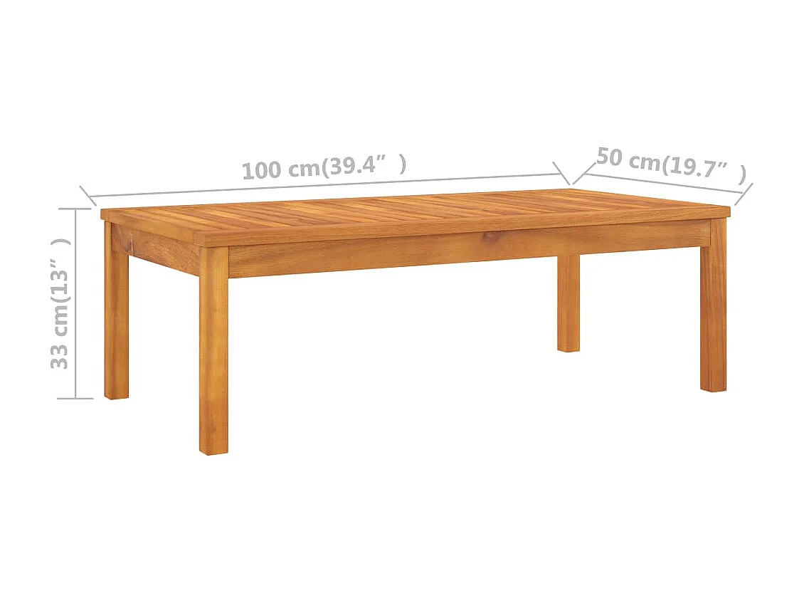 Salon de jardin 5 pcs avec coussin Bois d'acacia solide 5