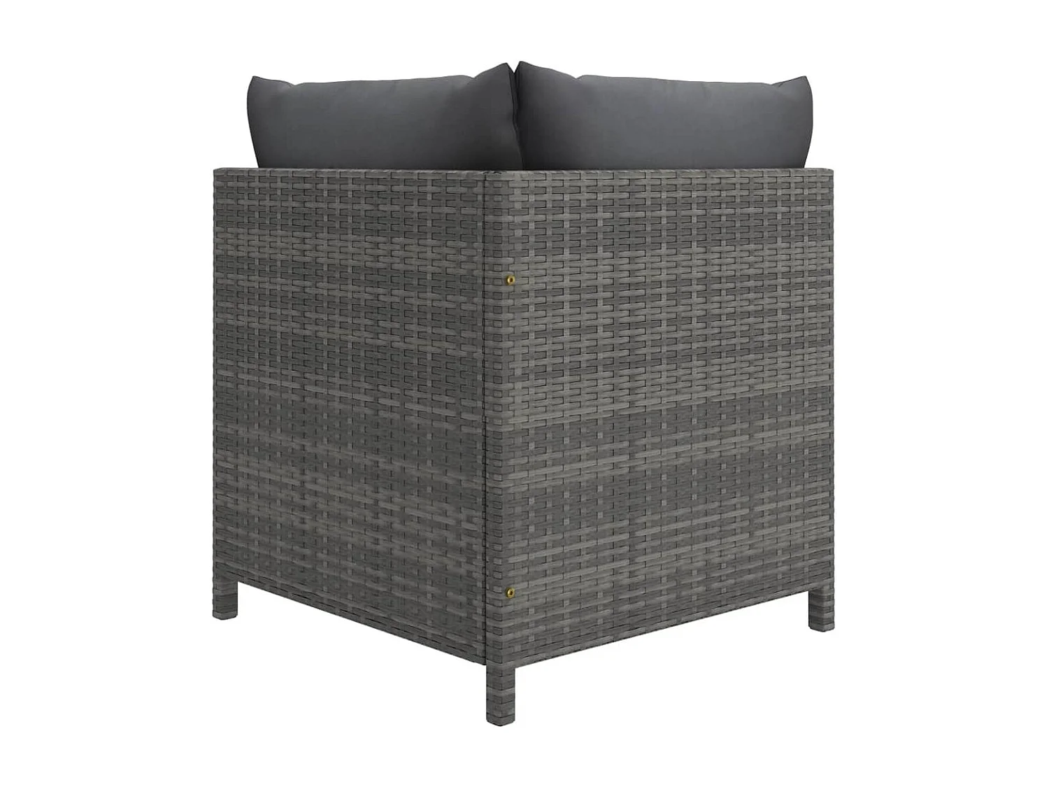 Salon de jardin 5 pcs avec coussins Résine tressée Gris 2