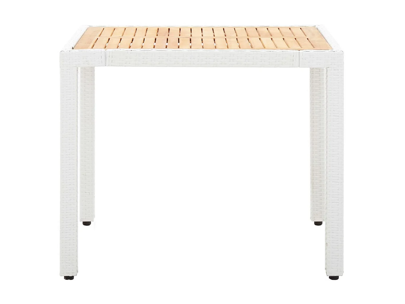 Salon de jardin 5 pcs Résine tressée Blanc 2