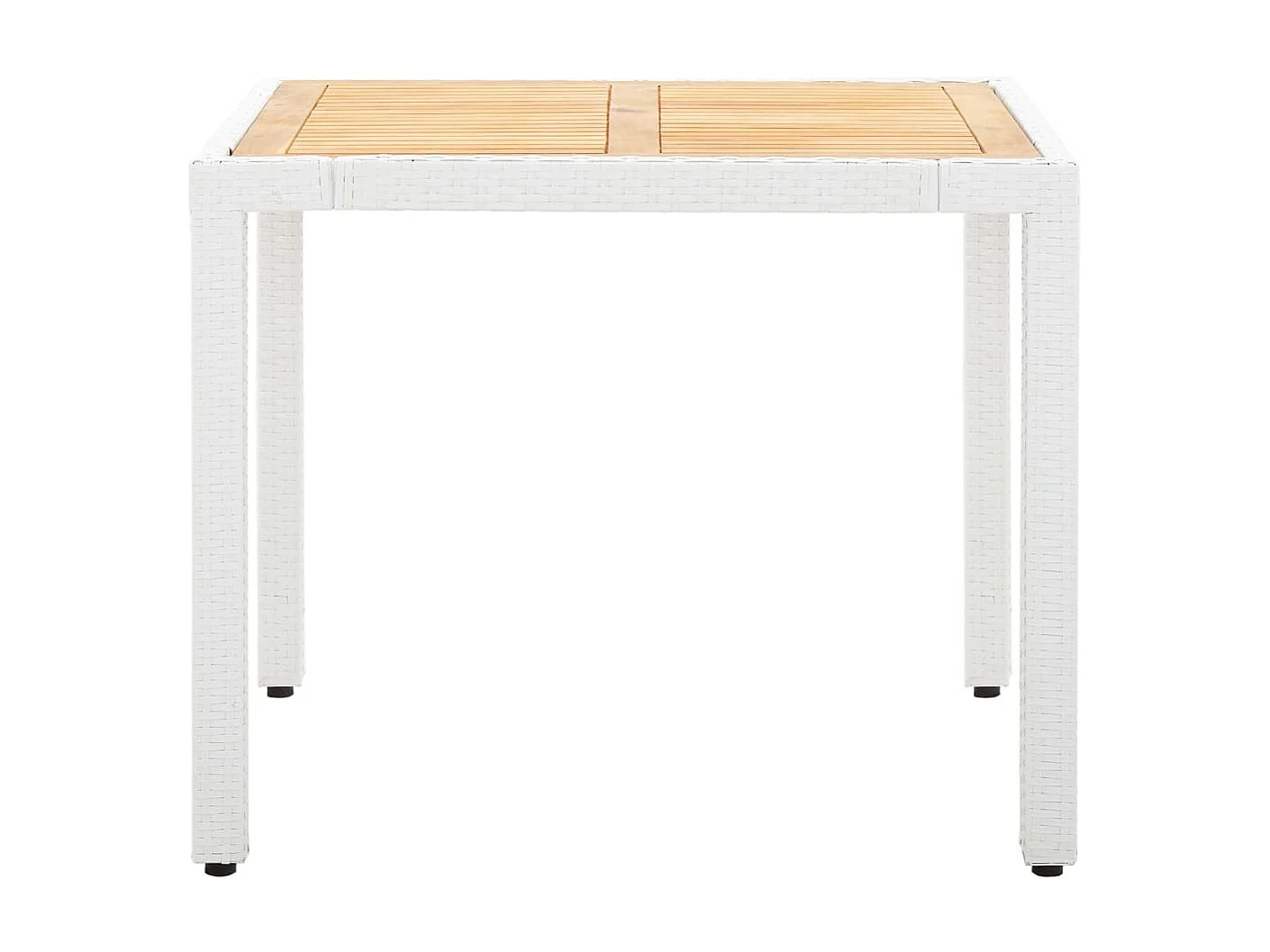 Salon de jardin 5 pcs Résine tressée Blanc 2