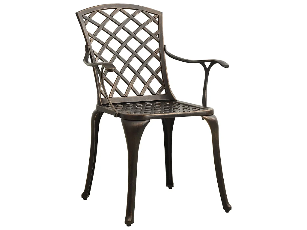 Ensemble de bistro 3 pcs Aluminium coulé Bronze