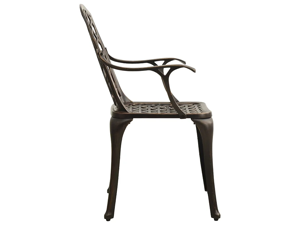 Ensemble de bistro 3 pcs Aluminium coulé Bronze