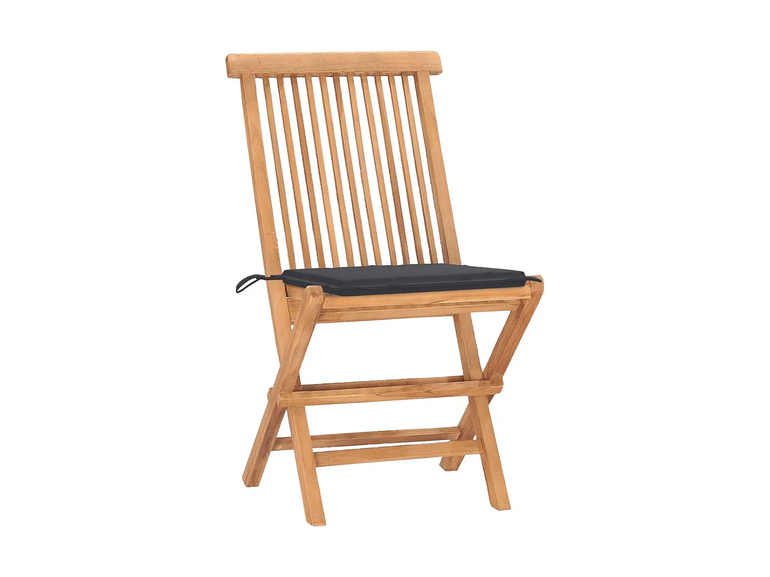 Mobilier à dîner d'extérieur pliable avec coussin 3 pcs Teck 15