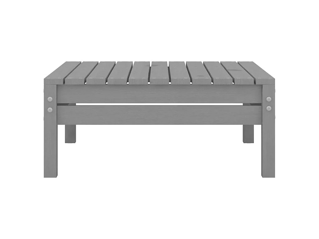 Repose-pied de jardin Gris Bois de pin solide