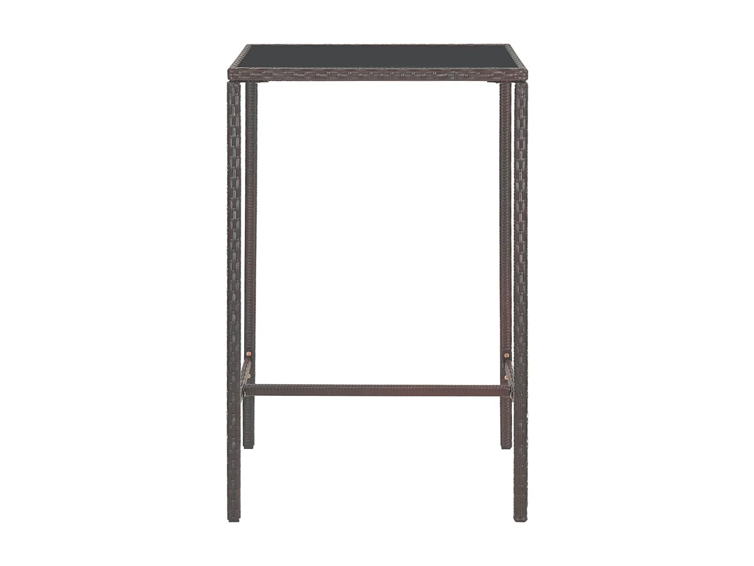 Ensemble bar de jardin 5 pcs et coussins Résine tressée Marron 4