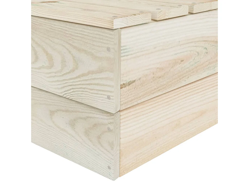 Salon de jardin palette 10 pcs Bois d'épicéa imprégné