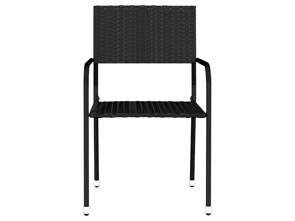 Ensemble de salle à manger de jardin 3 pcs Noir 9