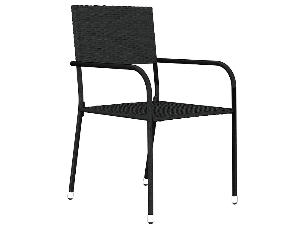 Ensemble de salle à manger de jardin 3 pcs Noir 9