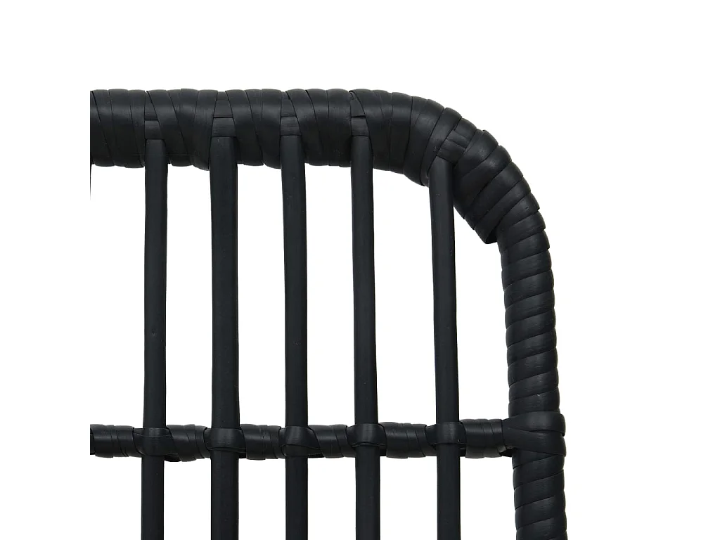 Ensemble à dîner d'extérieur 3 pcs Résine tressée et verre 3