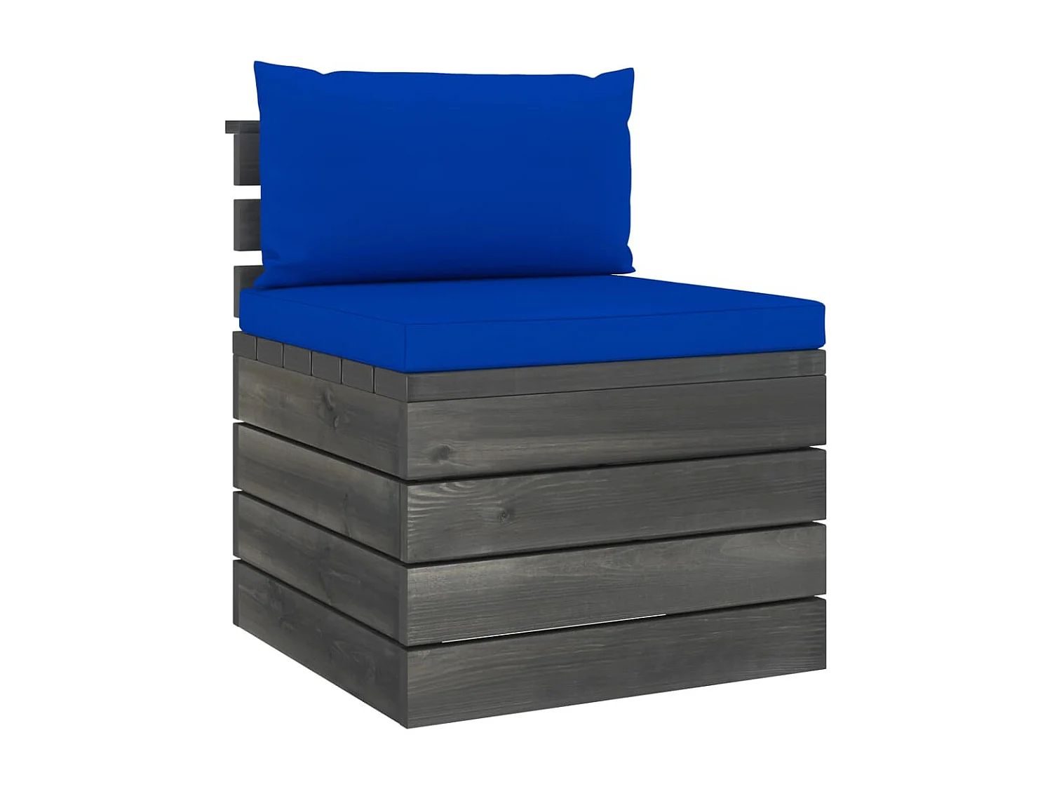 Salon palette de jardin 2 pcs avec coussins Bois de pin massif 4