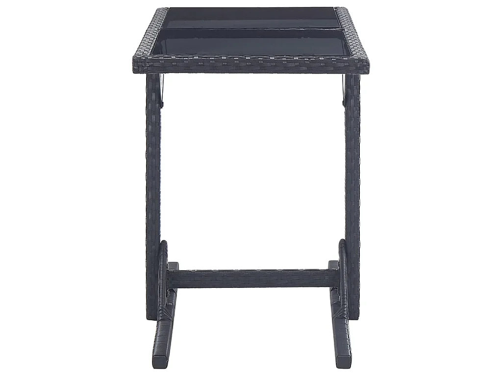 Ensemble de salle à manger de jardin 3 pcs Noir 60