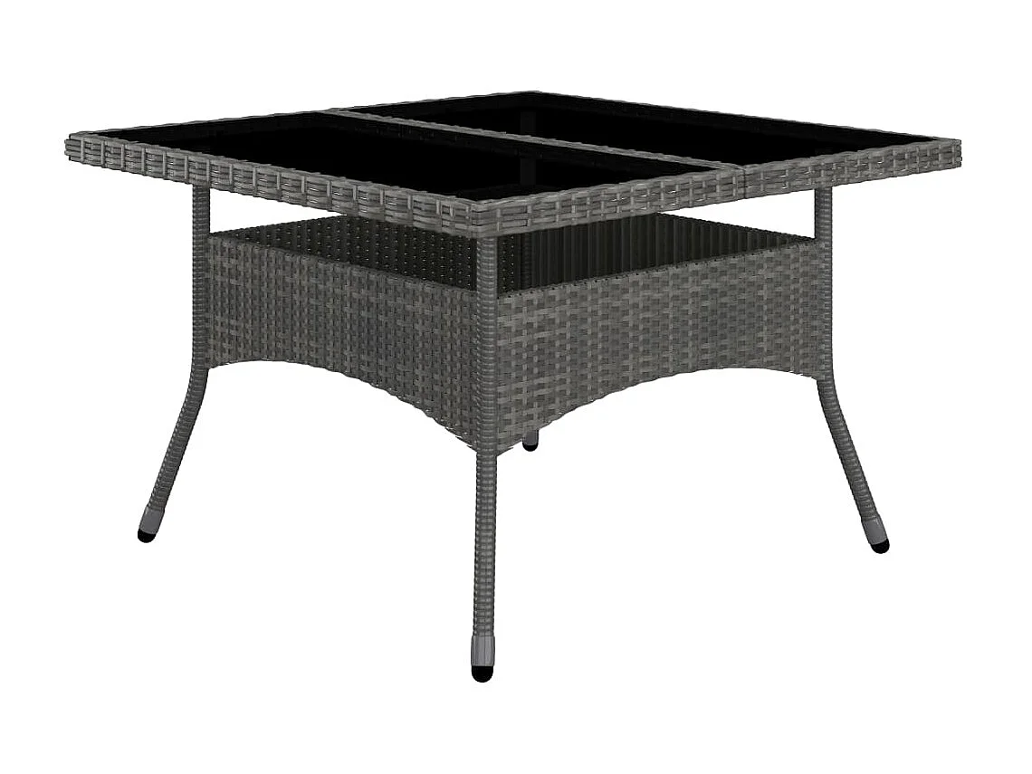 Ensemble à dîner de jardin 9 pcs Résine tressée et acacia Gris