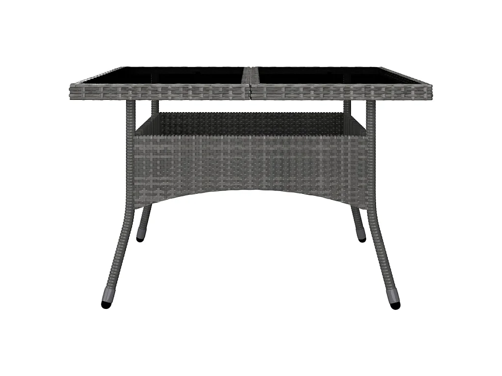 Ensemble à dîner de jardin 9 pcs Résine tressée et acacia Gris