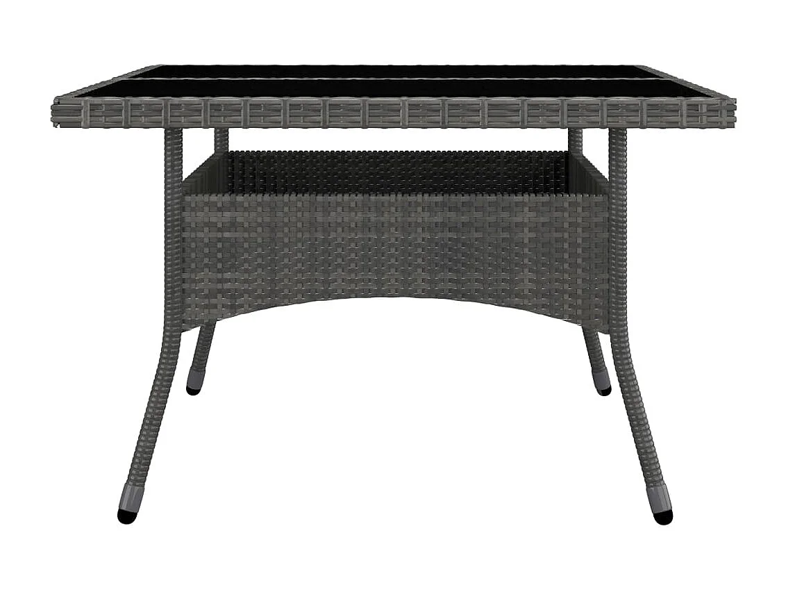 Ensemble à dîner de jardin 9 pcs Résine tressée et acacia Gris