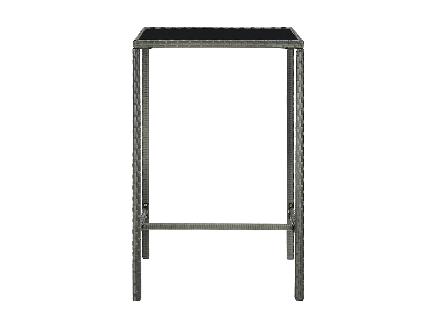 Ensemble de bar de jardin 5 pcs et coussins Résine tressée Gris 12