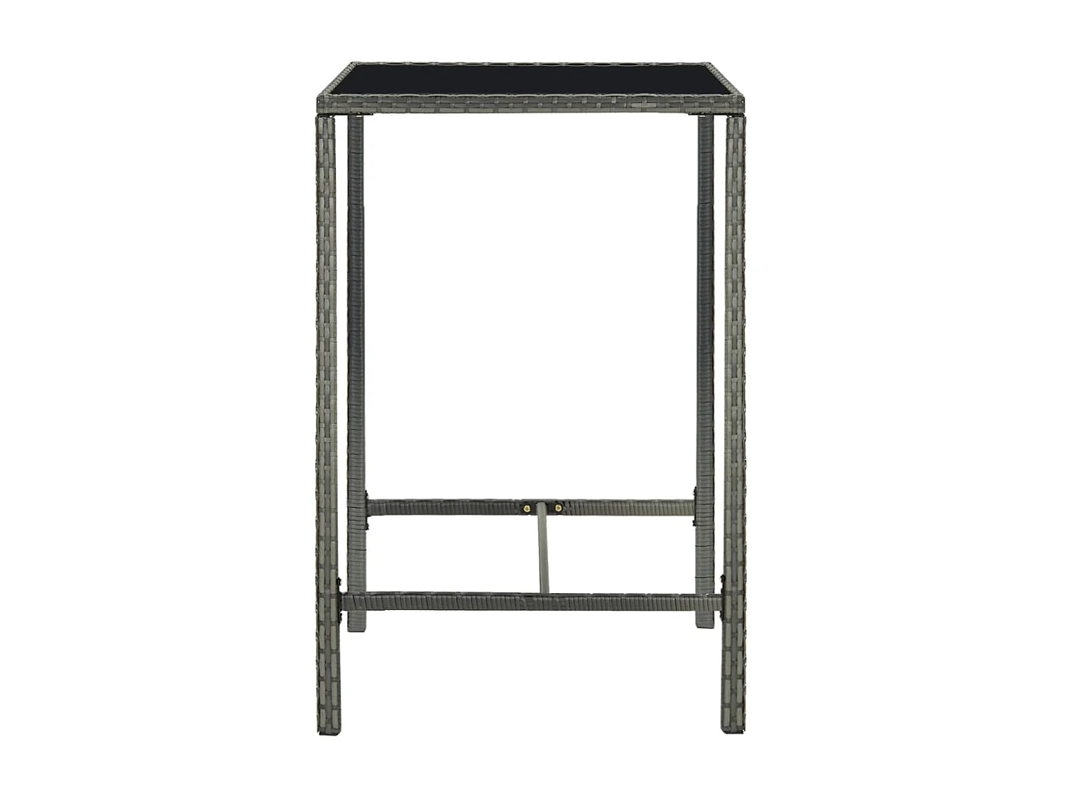 Ensemble de bar de jardin 5 pcs et coussins Résine tressée Gris 12