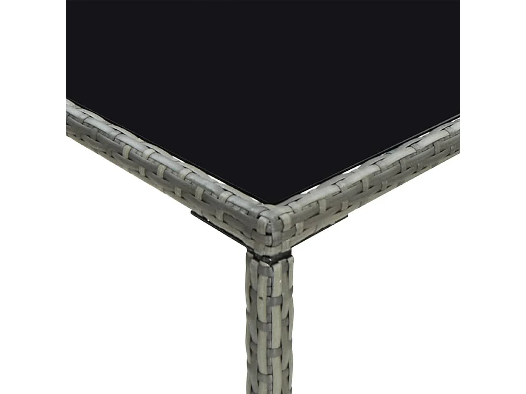 Ensemble de bar de jardin 5 pcs et coussins Résine tressée Gris 12