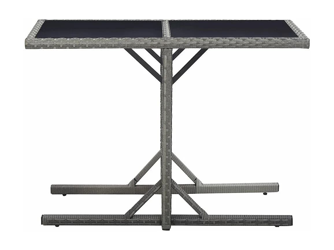 Ensemble de salle à manger de jardin 3 pcs Gris 4