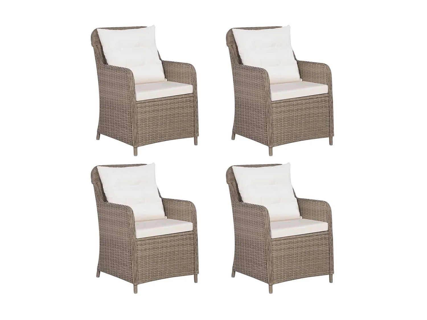 Ensemble de salle à manger de jardin 5 pcs Marron 9