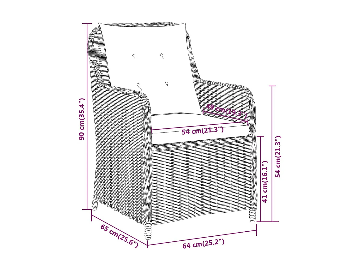Ensemble de salle à manger de jardin 5 pcs Marron 9