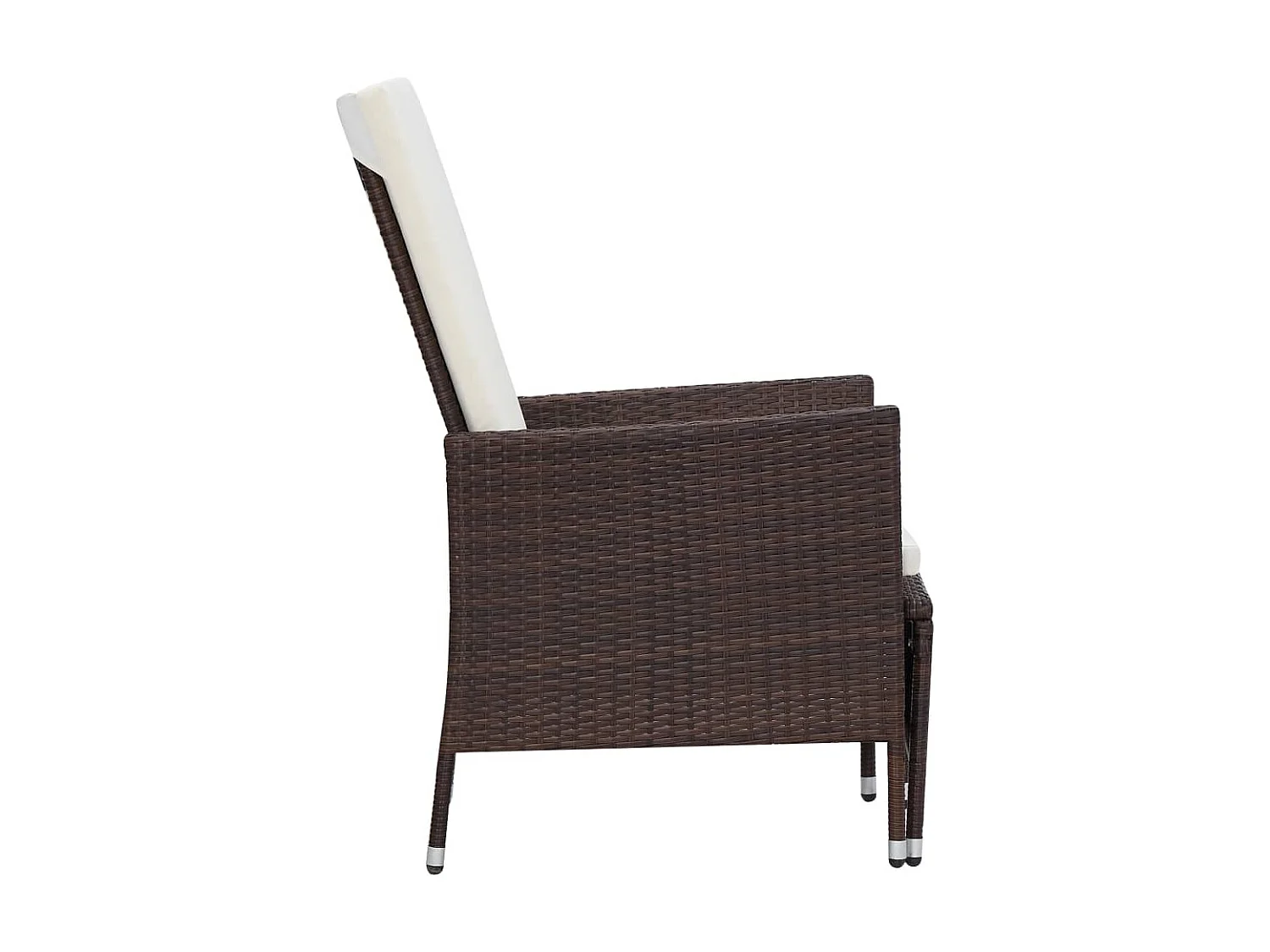 Salon de jardin 3 pcs avec coussins Résine tressée Marron 8