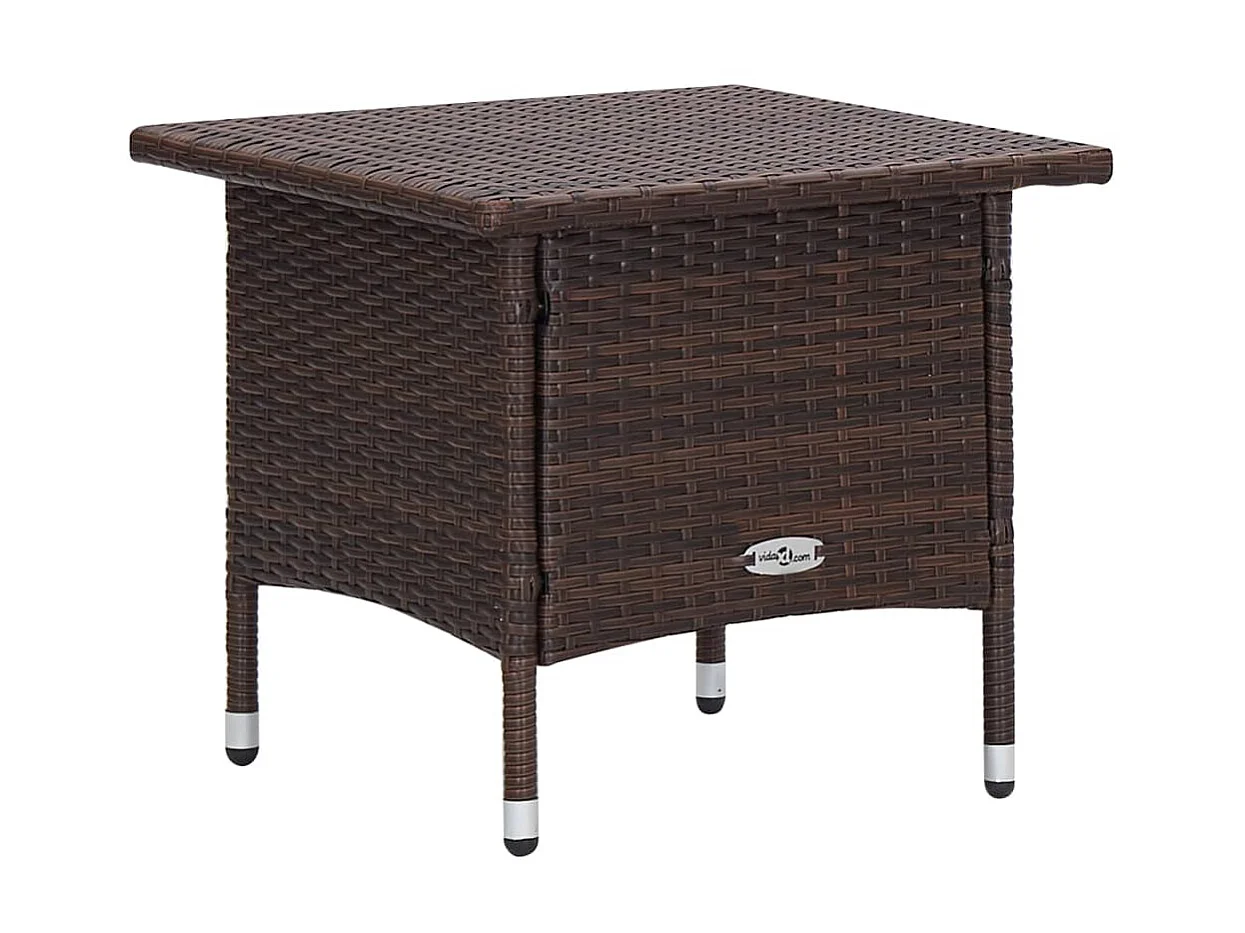 Salon de jardin 3 pcs avec coussins Résine tressée Marron 8