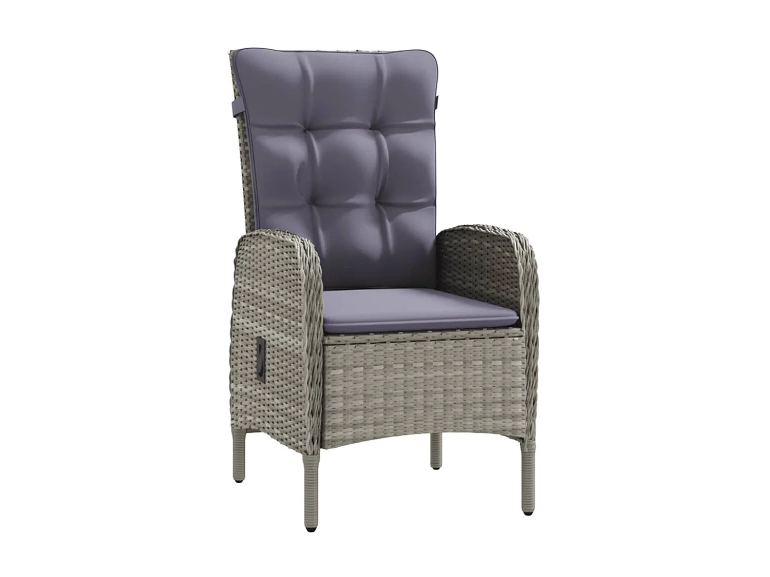 Ensemble de salle à manger de jardin et coussins 9pcs Gris-noir 2